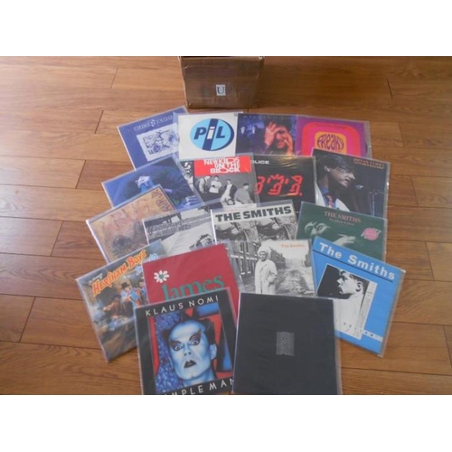 348 - A box of approximately 90 alternative pop and rock LP records including Blondie, Smith's, Joy divisi... 