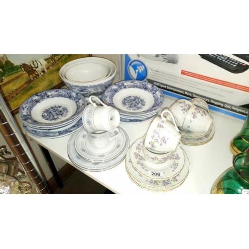 208 - A quantity of China and part tea sets