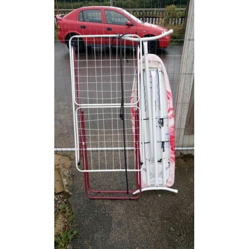 39 - An ironing board, airer etc