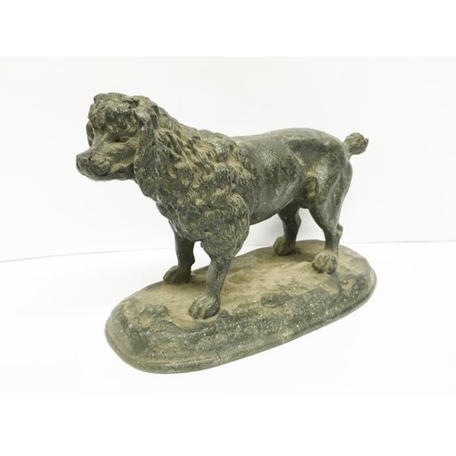 191 - A spelter figure of a dog