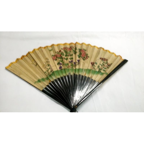 200 - A collection of mainly Chinese and hand painted fans, approximately 20