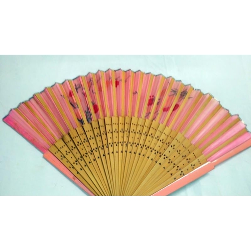 200 - A collection of mainly Chinese and hand painted fans, approximately 20