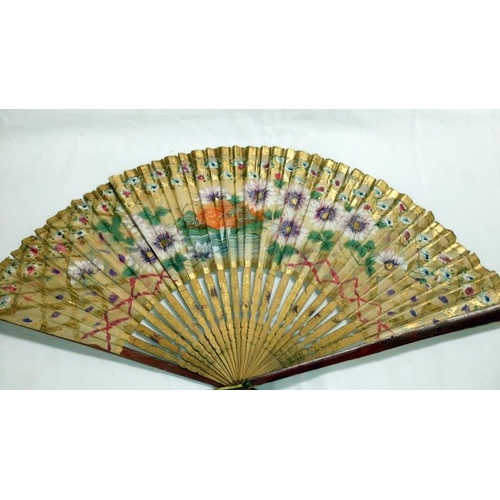 200 - A collection of mainly Chinese and hand painted fans, approximately 20