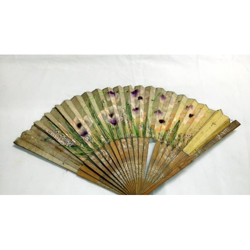 200 - A collection of mainly Chinese and hand painted fans, approximately 20