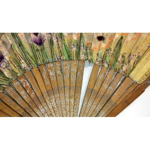 200 - A collection of mainly Chinese and hand painted fans, approximately 20