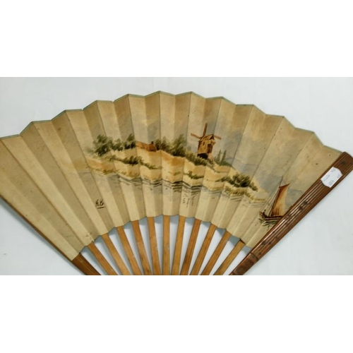 200 - A collection of mainly Chinese and hand painted fans, approximately 20