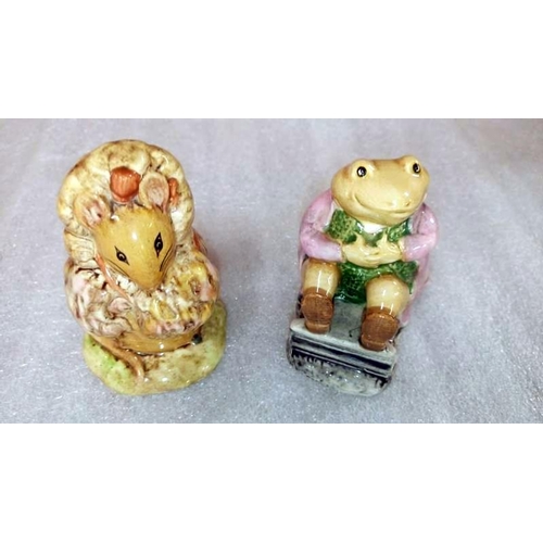 220 - 7 Beswick 1970/80's Beatrix Potter figures including Mr Jackson, Tabitha Twitchit and Miss Moppet, M... 