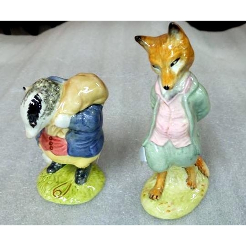 222 - 6 Beswick 1940/50/60's Beatrix Potter figures including Hunca Munca, Little Pig Robinson, Tailor of ... 