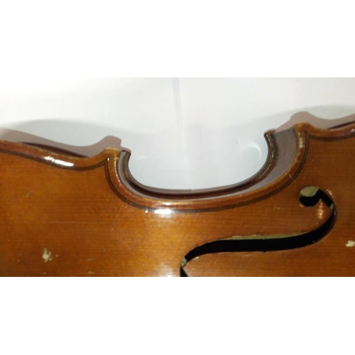 513 - A violin & 2 bows in case, label reads 'Piena student violin, model Antonius Stradivarius