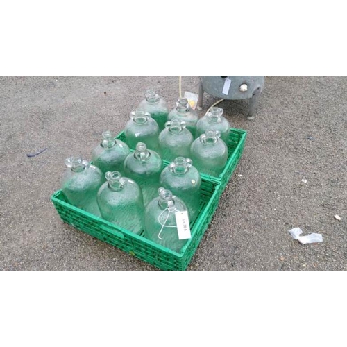 30A - A quantity of glass flagons