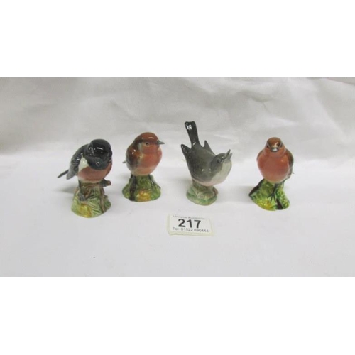 217 - 4 Beswick birds, 1 a/f