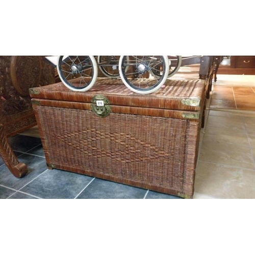 818 - A wicker trunk