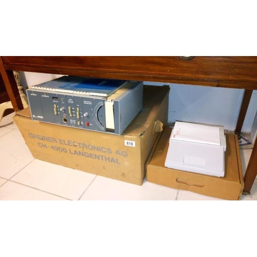 819 - A boxed Greiner Quartz printer & a boxed Kray Duratype 244SE label printer