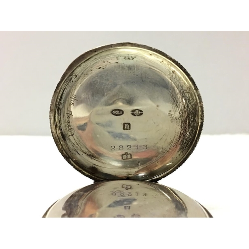 37 - A ladies silver pocket watch HM London, import 1908/09