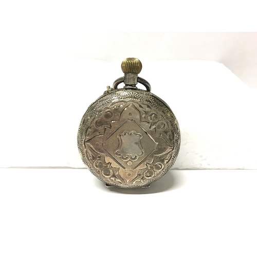 37 - A ladies silver pocket watch HM London, import 1908/09