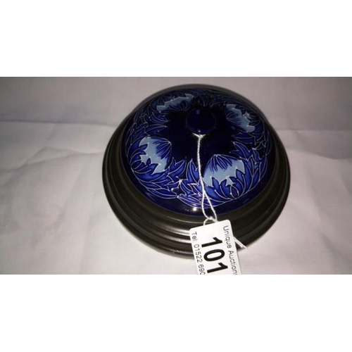 101 - A Moorcroft beetle box design lid paperweight