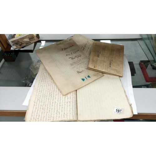 197 - A quantity of 19th century mortgage documents etc