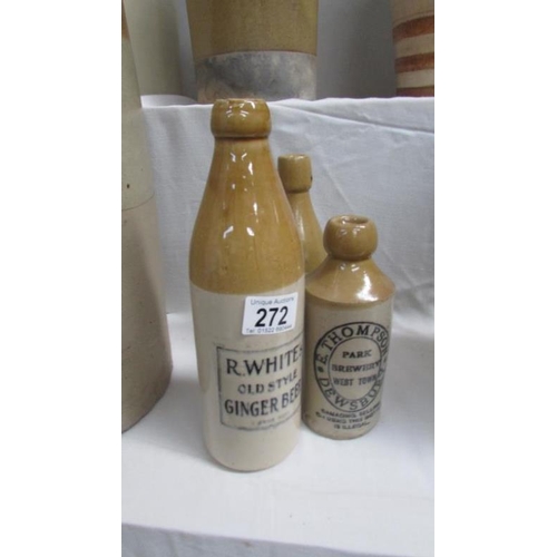 272 - A quantity of stoneware Advertising bottles