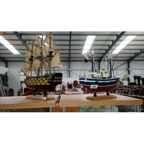 293 - 2 model ships