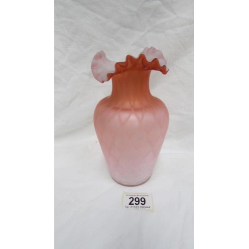 299 - A overlaid glass vase