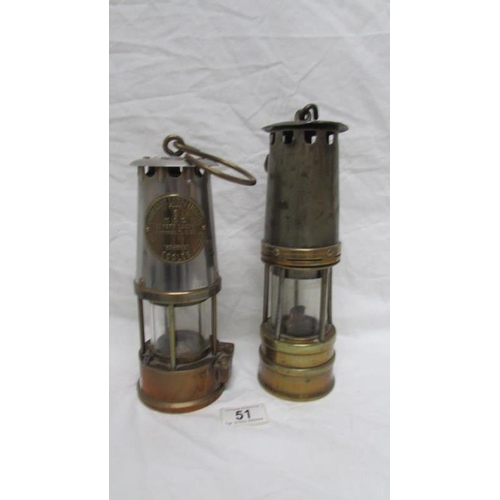 51 - 2 miner's lamps