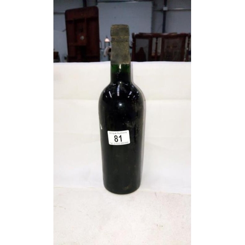 81 - A bottle of port marked on seal 'Warres 1963'