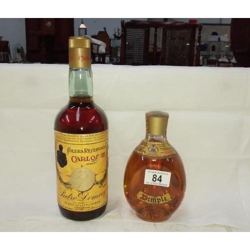 84 - A Haig Dimple whisky and a Carlos III whisky