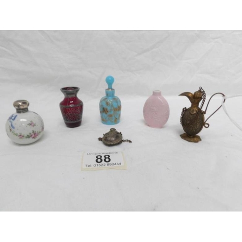 88 - 6 vintage scent bottles