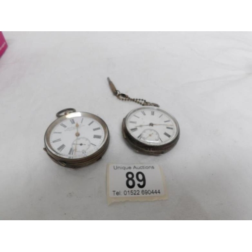 89 - A Smith's 'Acme Lever' silver pocket watch and one other