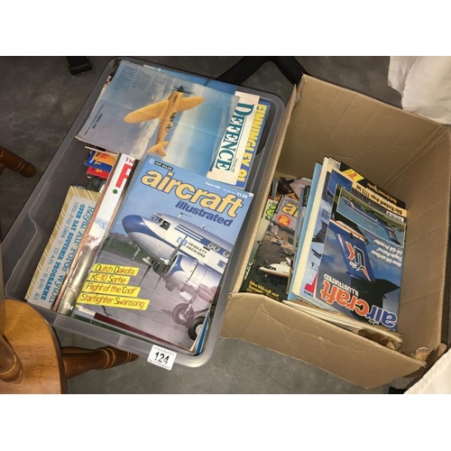 124 - 2 boxes of aircraft magazines