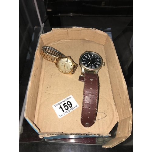 159 - A Pilot-style wristwatch & Creation automatic wristwatch