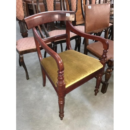 244 - A Victorian elbow chair