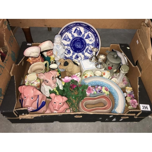 296 - A large box of sundries