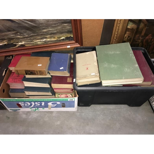 299 - A quantity of books including war interest (2 boxes)