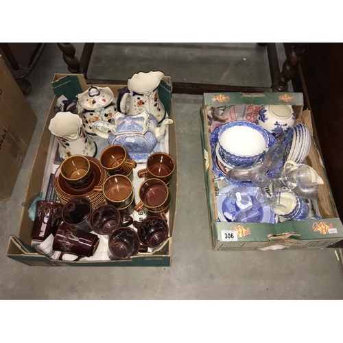 306 - 2 boxes of good china