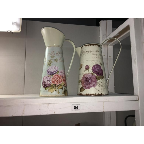 84 - 2 shabby chic style jugs