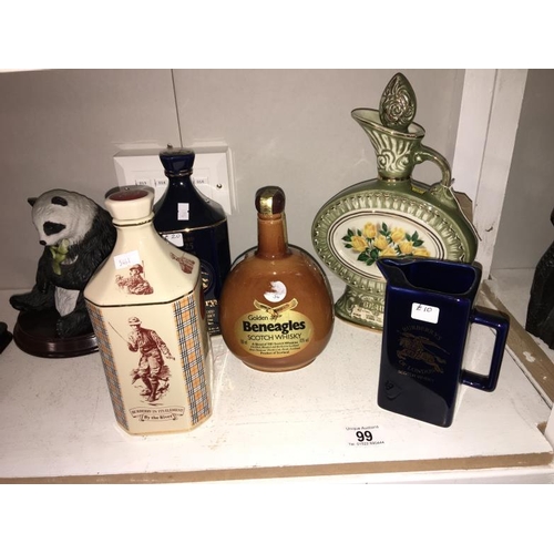 99 - 2 Burberry decanters & 2 others & Burberry jug