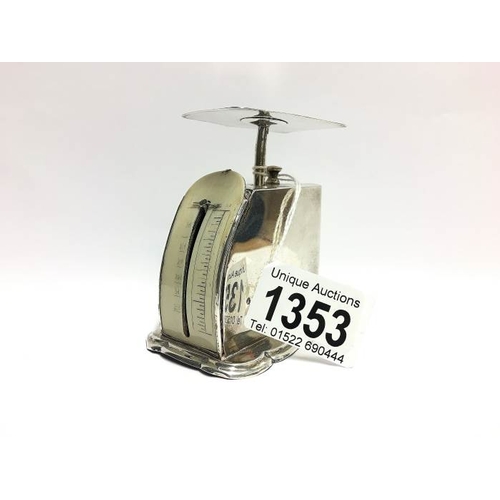 1353 - A set of silver postal scales, HM Birmingham 1903