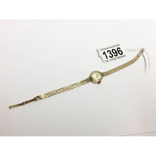 1396 - A Rudor Royal ladies wrist watch made by Rolex, all gold cased, 17.9gms, working