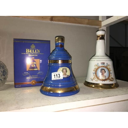 113 - 2 commerotive Bells whisky bells (one boxed)