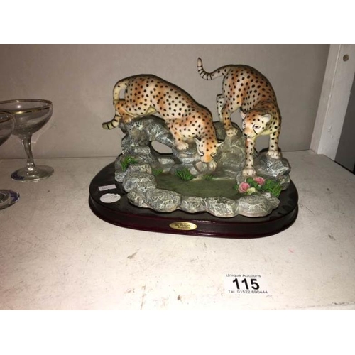 115 - A Juliana leopard figural group