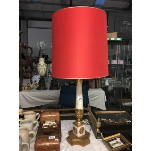 123 - A gilded ormulu table lamp