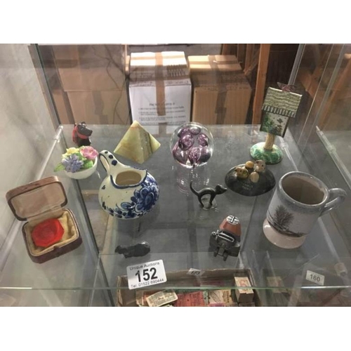 152 - A quantity of good miscellaneous items including cloisonne bird house, wax seal etc