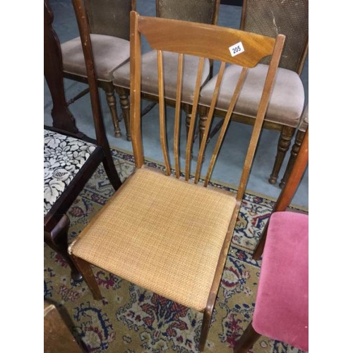 205 - A light mahogany stick back chair