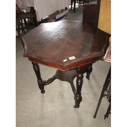 216 - An Edwardian mahogany side table