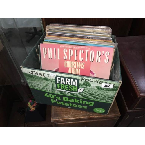 300 - A quantity of LP records including Phil Spectres Christmas Album