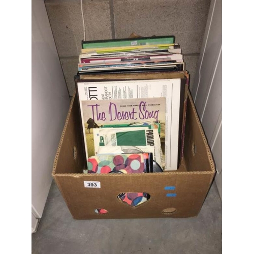 393 - A box of LPs and singles