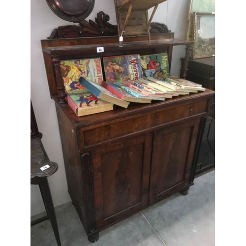 40 - A mahogany sideboard with back shelf a/f