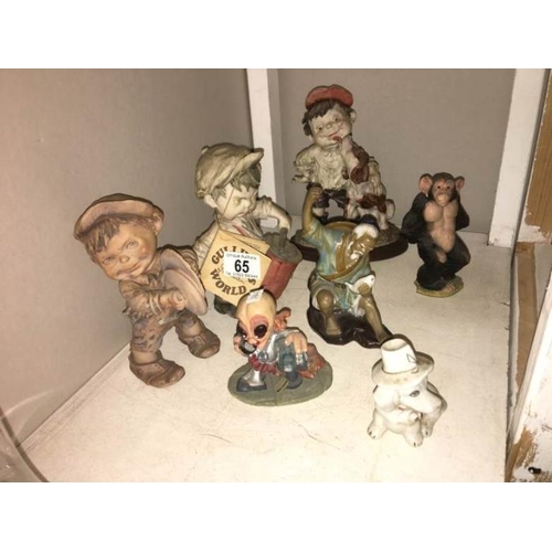 65 - A quantity of assorted figures including Gullivers World