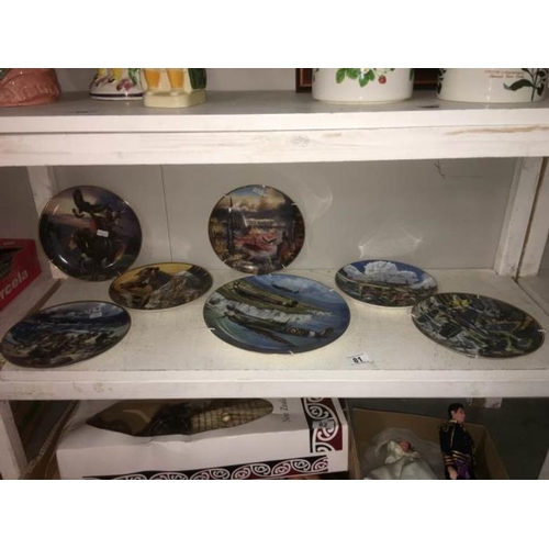 81 - A quantity of collectors plates including Coalport, some with aircraft